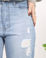 شلوارجین بگ کمر کش زاپ دارزنانه 1533 - Image 3