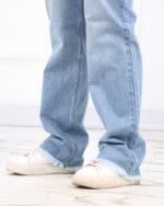 شلوار جین بگ زنانه پایین ریش 1533 - Image 4