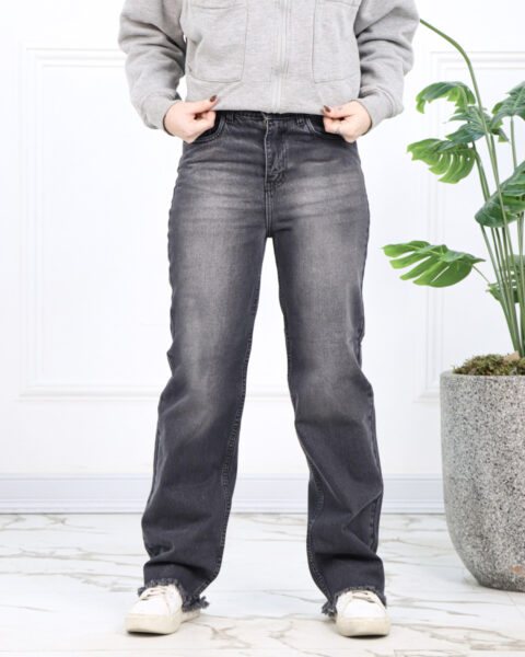 شلوار جین بگ زنانه پایین ریش 1533