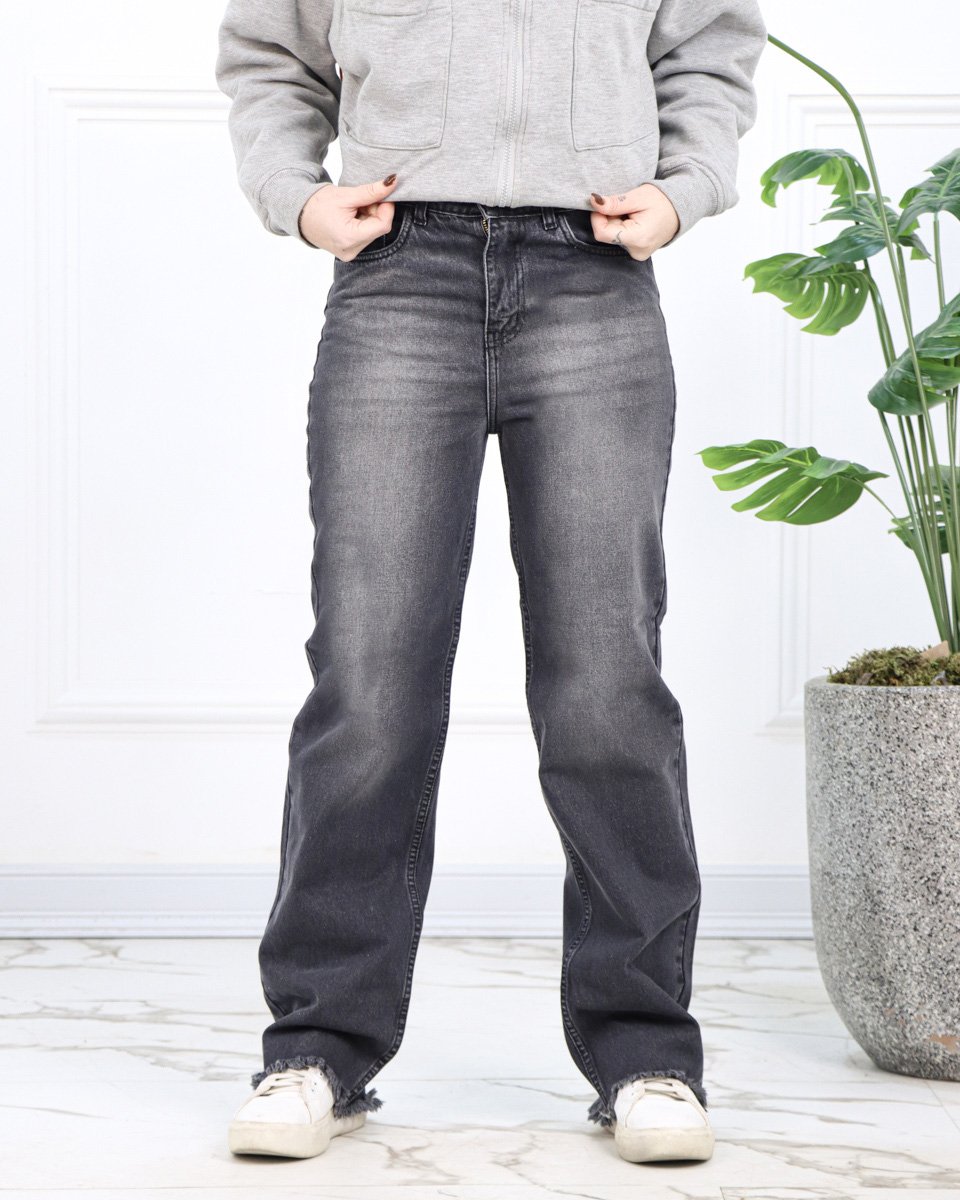 IMG_0209 شلوار جین بگ زنانه پایین ریش 1533 - Image 1