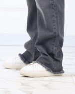 شلوار جین بگ زنانه پایین ریش 1533 - Image 11