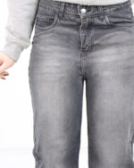 شلوار جین بگ زنانه پایین ریش 1533 - Image 12