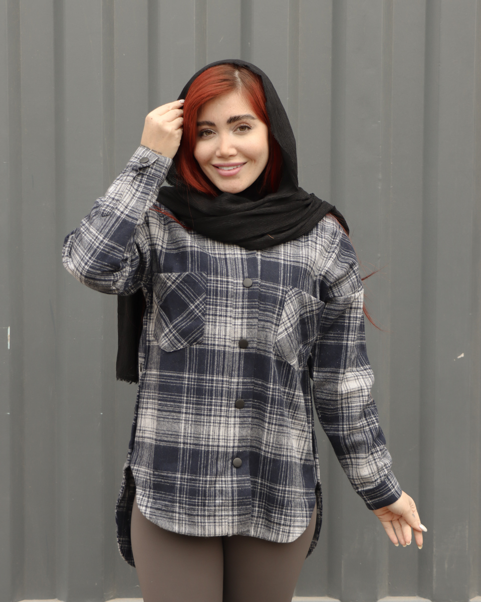 IMG_0757 شومیز چهارخانه پشمی زنانه 1459 - Image 1