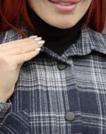 شومیز چهارخانه پشمی زنانه 1459 - Image 6