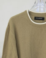 بلوز بافت آستین بلند بیسکوییتی مردانه 1464 - Image 7