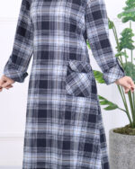 کفتان بلند تک جیب کمربند دار زنانه 1499 - Image 3