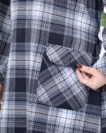 کفتان بلند تک جیب کمربند دار زنانه 1499 - Image 4