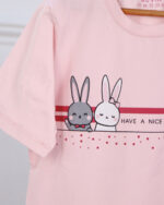 ست تی شرت و شلوارک پنبه‌ای خرگوش 1529 - Image 5