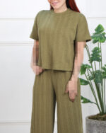 ست تیشرت و شلوار بافت ژاکارد زنانه کیمیا دو 1524 - Image 2