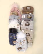 کلاه و گردنی داخل خز گلدوزی تدی  1513