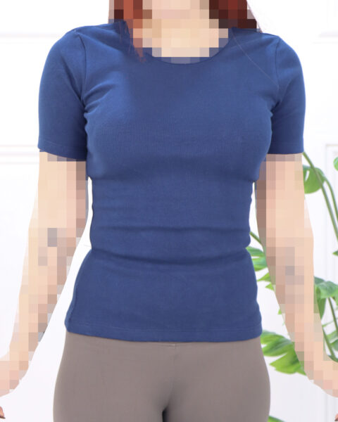 تیشرت یقه گرد پنبه ای بیسیک زنانه 1512