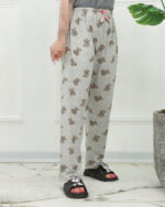 شلوار پنبه ملانژ چاپی زنانه 1497