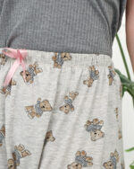 شلوار پنبه ملانژ چاپی زنانه 1497 - Image 2