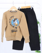 ست بلوز آستین فینگردار و شلوار کتان بچه گانه 1552 - Image 12