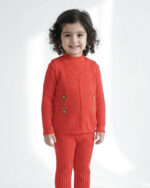 ست سه تکه ژیله و بلوز و شلوار بافت بچه گانه 1478 - Image 3