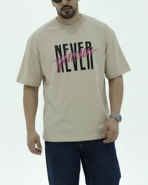 تی شرت یقه گرد آستین کوتاه چاپی مردانه 1588