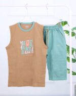 ست تاپ و شلوارک پنبه مردانه 1558