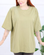 تی شرت یقه گرد لانگ بیسیک زنانه 1570 - Image 2