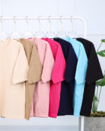 تی شرت یقه گرد لانگ بیسیک زنانه 1570 - Image 5