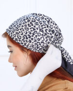 روسری مینی چاپی طرح دار زنانه 1597 - Image 3