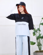 ست تیشرت و شلوار گلکسی چاپی ck زنانه 1595 - Image 4