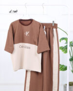 ست تیشرت و شلوار گلکسی چاپی ck زنانه 1595 - Image 7