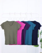 تی شرت یقه هفت زنانه 1593 - Image 5