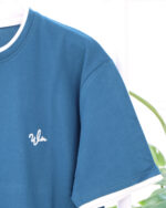 تی شرت آستین کوتاه پنبه ای نواردار مردانه 1589 - Image 2