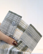 پیراهن آستین بلند چهارخانه مردانه 1607 - Image 5