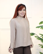 شومیز زنانه آروشا دکمه مخفی 1625 - Image 2