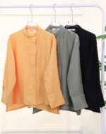 شومیز زنانه آروشا دکمه مخفی 1625 - Image 8