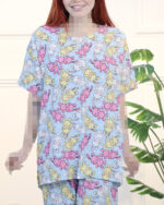 ست تی شرت و شلوار نخی زنانه 1640 - Image 6