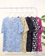 ست تی شرت و شلوار نخی زنانه 1640 - Image 2