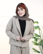 ست کت و شلوار یقه آمریکایی زنانه 1610 - Image 7