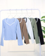 کراپ یقه دلبری زنانه 1622 - Image 2