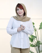 شومیز بیسیک زنانه سفید 1621 - Image 4