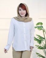 شومیز بیسیک زنانه سفید 1621