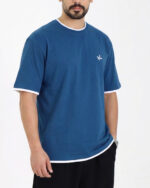 تی شرت آستین کوتاه پنبه ای نواردار مردانه 1589