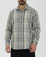 پیراهن آستین بلند چهارخانه مردانه 1607