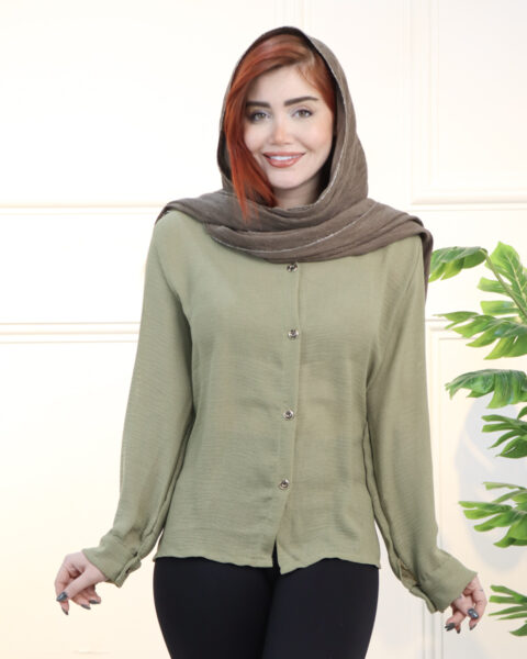 شومیز یقه دار کنفی زنانه 1644