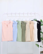 کراپ یقه ضربدری زنانه 1647 - Image 2