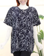 تیشرت نخی طرحدار زنانه 1649