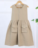 ست کت و سارافون کتان دخترانه 1658 - Image 5