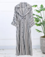 کفتان کمرکش راه راه زنانه 1659 - Image 5