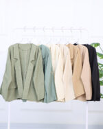 مانتو یقه شالی دوجیب شانتون زنانه 1660 - Image 7