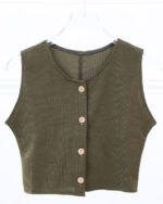 ست تاپ و شلوارک سه دکمه کبریتی زنانه 1668 - Image 6