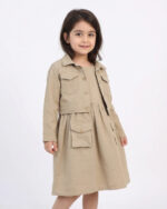 ست کت و سارافون کتان دخترانه 1658