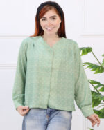 شومیز خال خالی زنانه پروا 1696