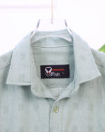 پیراهن لینن طرحدار آستین کوتاه مردانه 1709 - Image 6