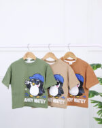 ست تیشرت و شلوارک چاپی پنگوئن 1714 - Image 7